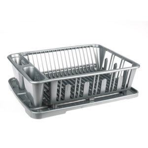 LARGE DISH DRYING RACK WITH DRAIN BOARD