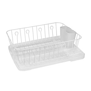 DISH DRYING RACK WITH DRAIN BOARD